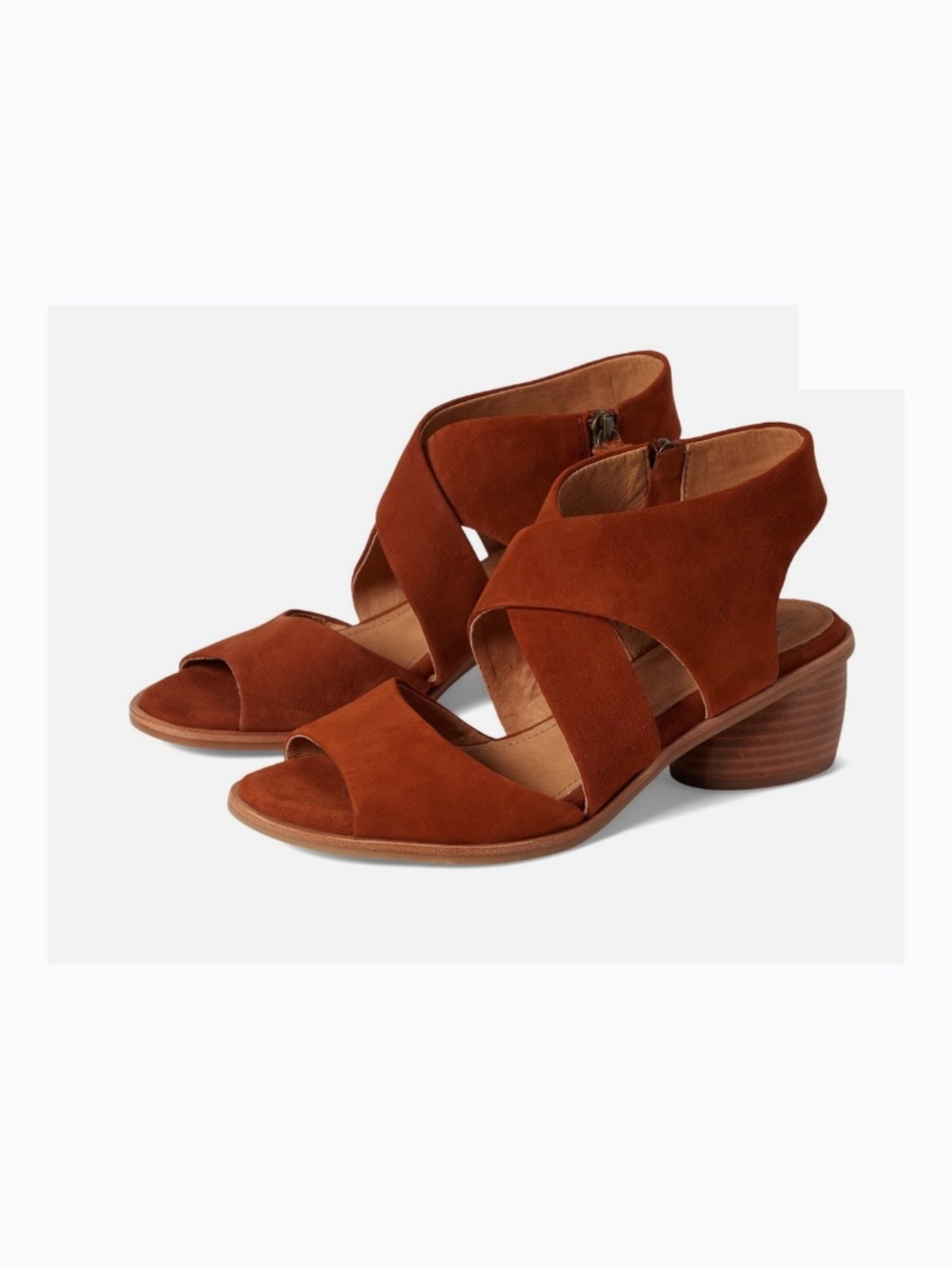 Sofft Camille Russet Brown Suede Sandals Sz 9.5